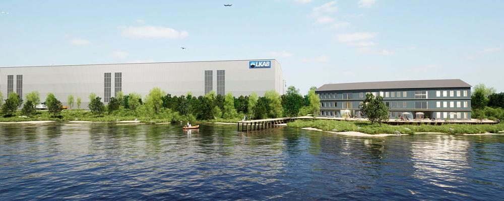Konceptskiss av LKAB:s industripark för kritiska metaller. Bild: LKAB