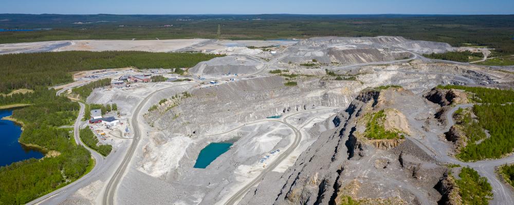 Björkdalsgruvan är en av norra Europas största gruvor för utvinning av guld. Foto: Björkdalsgruvan AB