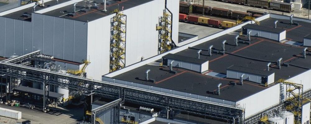 Terrafames batterikemikaliska fabrik från ovan. Foto: Terrafame