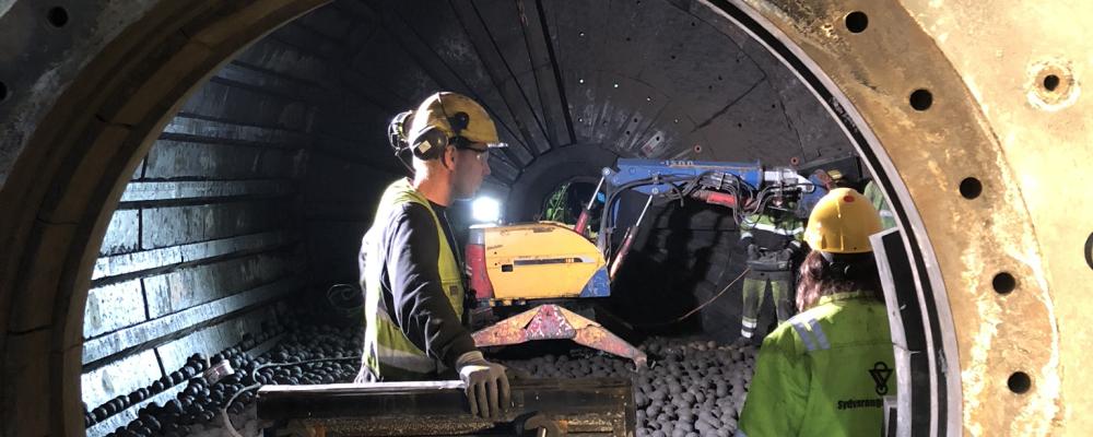 Arbete i kulkvarn i Sydvaranger-gruvan. Foto: Grangex