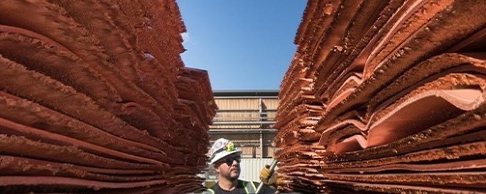 Koppar produktion. Symbolbild. Screenshot.