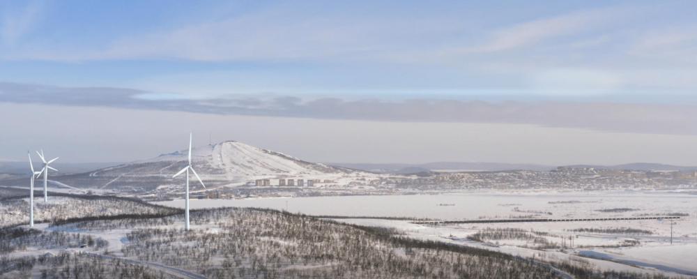 VIscaria ligger granne med LKAB:s järnmalmsgruva i Kiruna. Foto: Copperstone