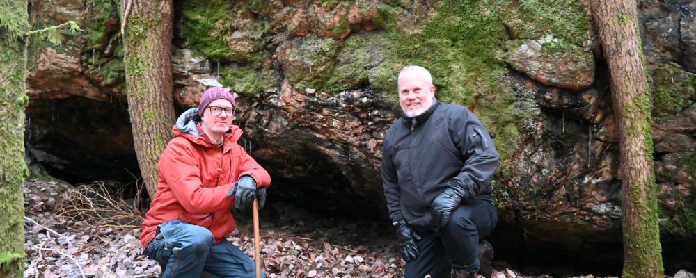Erik Lundstam, chefsgeolog, till vänster. Peter George, vd, till höger. Foto: Arctic Minerals