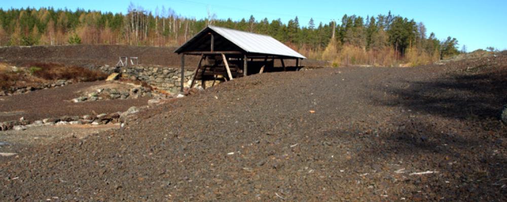 Stora volymer slagger vid Riddarhyttan. Foto: Erik Jonsson/SGU