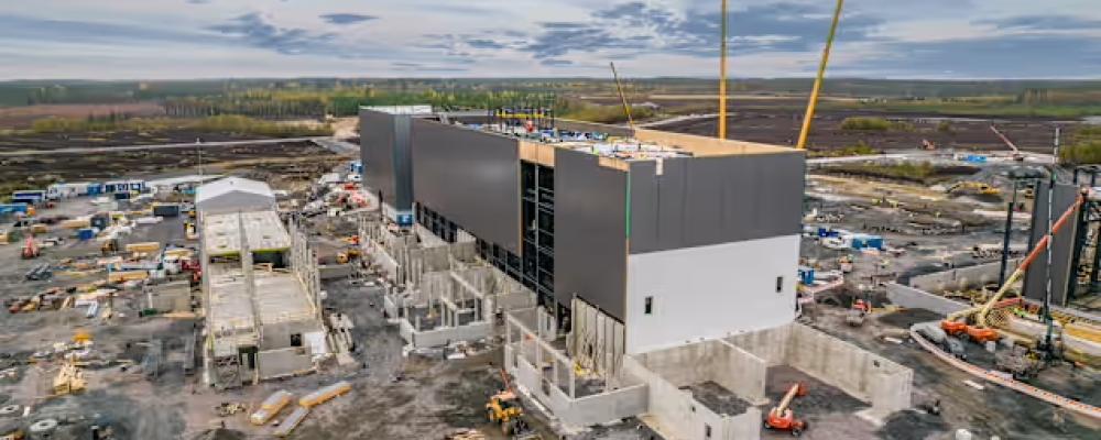 Magnetiskt avfall uppstår vid Kelibers anrikningsverk i Päiväneva i Finland. Arkivbild från byggarbetsplatsen. Foto: Keliber