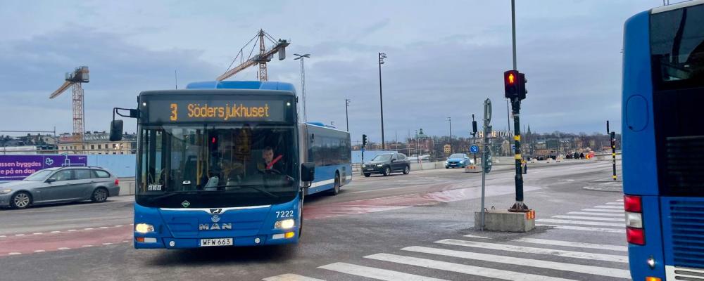 SL-bussar vid Slussen. Foto: Stina Wickenberg