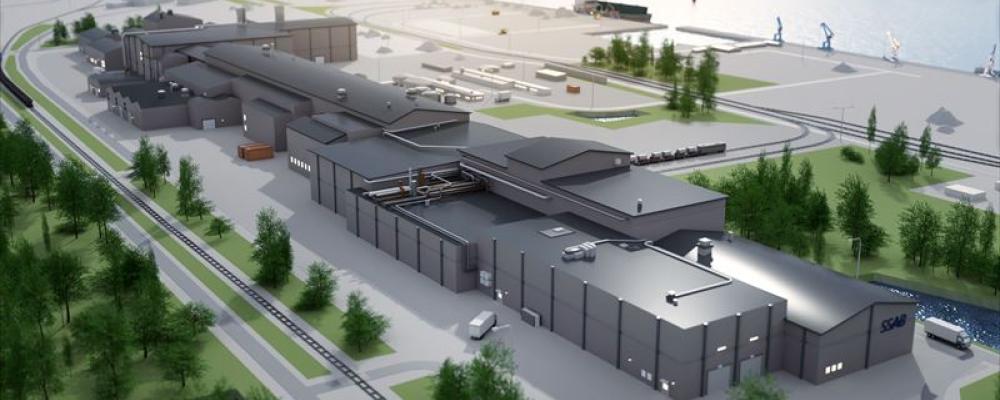 Stålverket kallas för mini-mill (ett integrerat elektrostålverk). Ill: SSAB