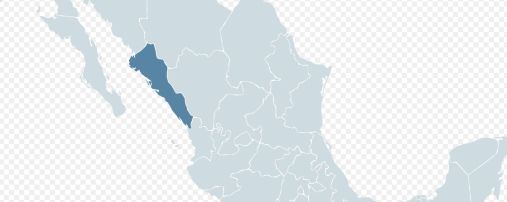 Sinaloa i Mexiko. Karta: Wikimedia Commons