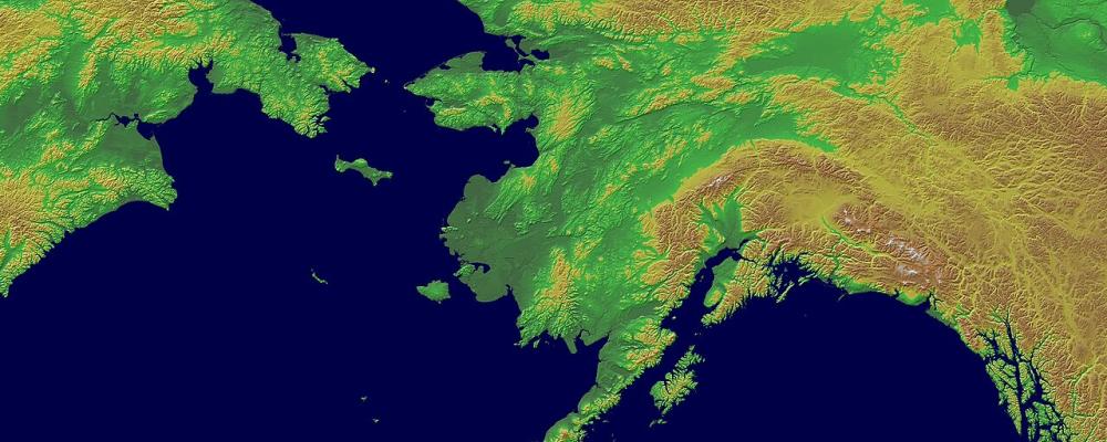 Topografisk karta av Alaska. Foto: Wikimedia Commons
