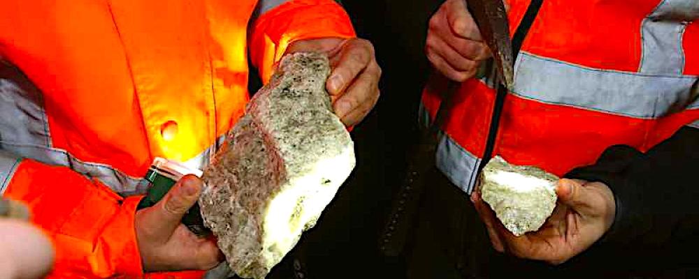 Fynd från Wolfbergs litium-projekt. Foto: European Lithium