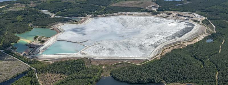 Flygbild över gruvan i Garpenberg. Foto: Boliden