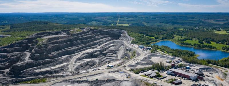 Björkdalsgruvan är en av norra Europas största guldgruvor. Foto: Veidekke
