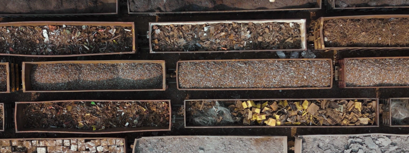 Återvunnet metall i Iowa. Foto: SSAB