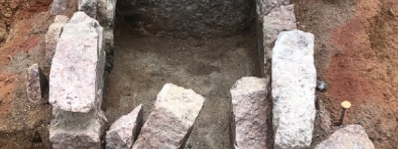 En av blästugnarna från utgrävningen i Vivungi. Foto: Carina Bennerhag ©Norrbottens museum