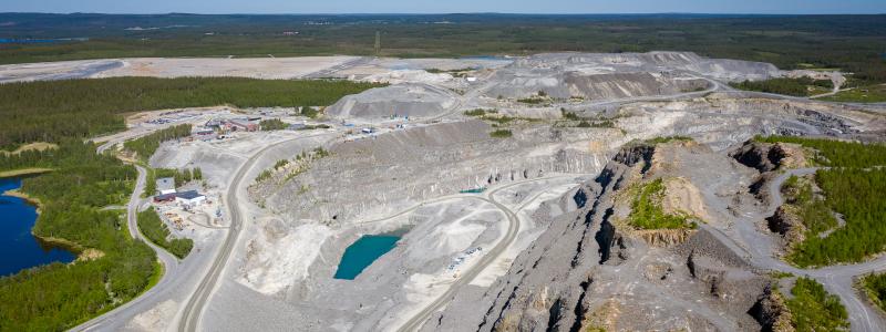 Björkdalsgruvan är en av norra Europas största gruvor för utvinning av guld. Foto: Björkdalsgruvan AB