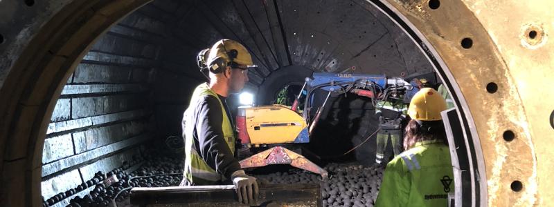 Arbete i kulkvarn i Sydvaranger-gruvan. Foto: Grangex