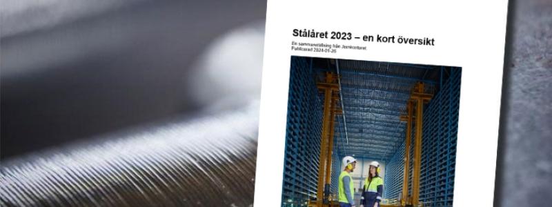 Stålåret 2023 är en publikation från Jernkontoret som sammanfattar hur det gångna året har gått för företagen inom järn- och stålindustrin i Sverige.  Bild: Jernkontoret