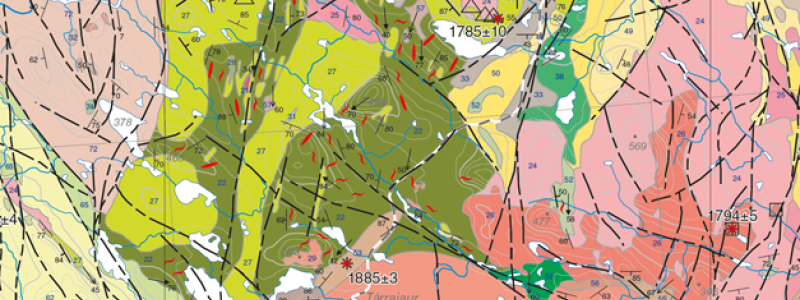 Mafisk granulit och gabbroid norr om Tårrajaur. Bild: SGU