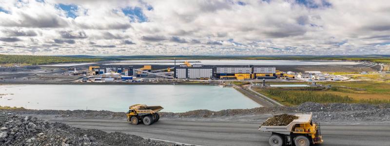 Dagbrott i ett av Finlands mest betydande mineralfyndsområden. Boliden Kevitsa är en polymetallgruva i Sodankylä kommun i norra Finland och en viktig arbetsgivare i regionen. Huvudprodukterna är koppar- och nickelkoncentrat. Koncentraten innehåller även kobolt, platina, palladium och guld. Foto: Boliden Kevitsa