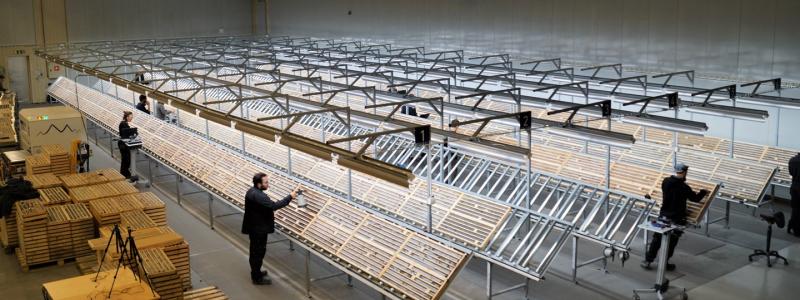 Borrkärnearkiv där prover analyseras. Foto: LKAB