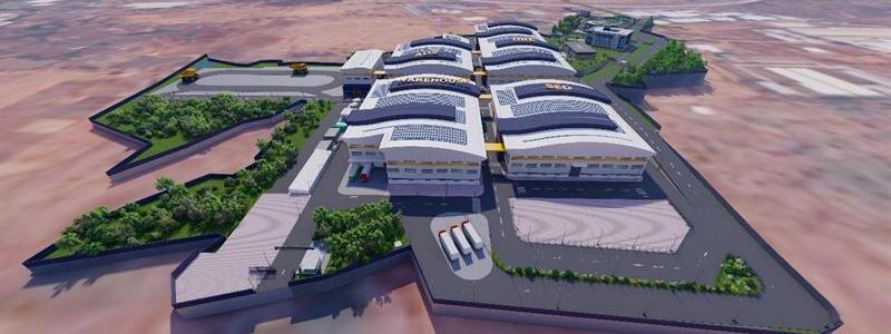 En illustration av Epirocs nya anlägging i Nashik, Indien. Ill: Epiroc