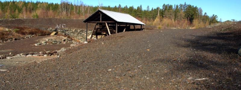 Stora volymer slagger vid Riddarhyttan. Foto: Erik Jonsson/SGU
