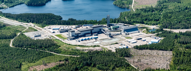I Garpenberg bryts komplexmalm som innehåller zink, bly, silver, koppar och guld. Foto: Boliden