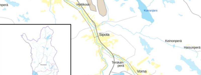 Platsen för fyndet. Grafit är en av batteriindustrins viktigaste råvaror. Den nya fyndigheten i Siikalatva kan på sikt bli en av Europas största och minska EU:s beroende av importerad grafit. Klicka på krysset i vänstra övre hörnet för att förstora bilden. Karta: Kupukan Grafiitti