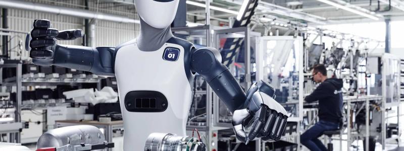 Humanoid robot utvecklad av Agile Robots. Företaget beskriver robotens hand som en av industrins mest avancerade. Foto: Agile Robots.