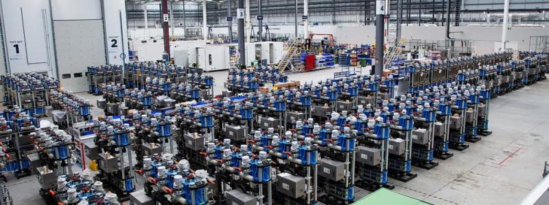 Interiör i ITM Power's fabrik i Bessemer i norra England. Foto: Trevor Smith/ITM