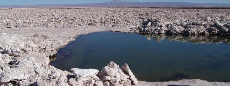 Litiumfyndigheten Salar de Atacama i Chile. Foto: Leon Petrosyan/Wikimedia Commons