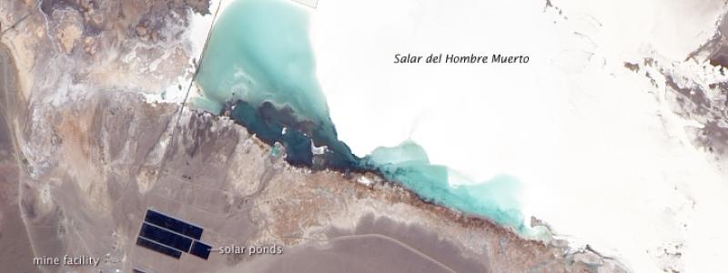 Satellitbild över fyndigheten. Foto: NASA/Wikimedia Commons