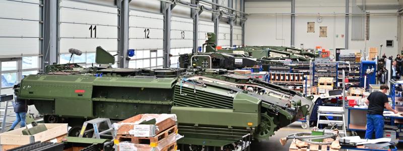Rheinmetall fortsätter att investera tungt i kapacitetsutbyggnad inom bland annat krutproduktion, ammunition och drönarsystem. Foto: Rheinmetall