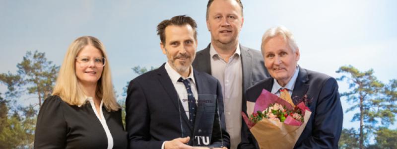Från vänster: Charlotte Nilsson Kylesten, Johan Taubert, Björn Karlsson och Thomas Pålsson. Foto: Sara Linderoth/SGU