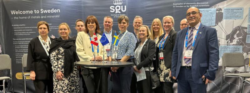 SGU:s monter på PDAC. Foto: SGU