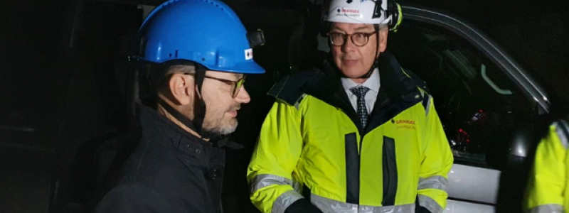 Besöket avslutade med en uppskattad rundtur nere i gruvan.