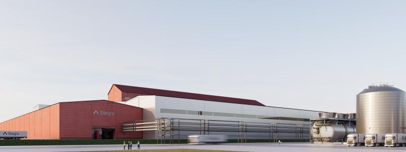 Visualisering av Stegras stålverk. Ill: Stegra