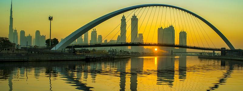 Stålbro i Dubai. Foto: Sumesh Jagdish Makhija/Wikimedia Commons