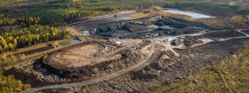 Dagbrottet vid Kelibers gruva i Syväjärvi i Kaustby. Foto: Keliber