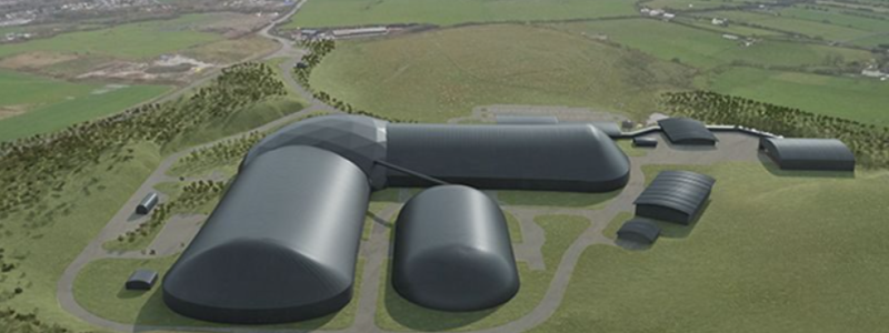 Visualisering av den planerade kolgruvan i Cumbria. Ill: WCM