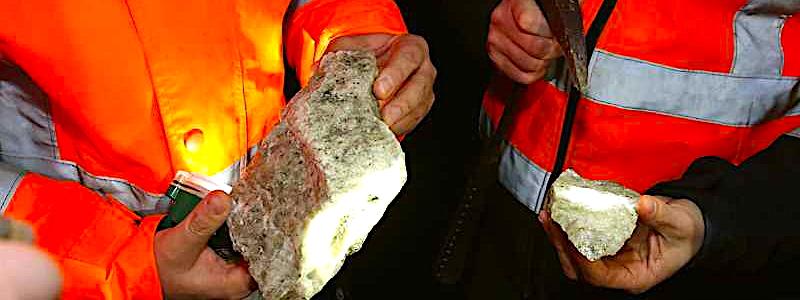 Fynd från Wolfbergs litium-projekt. Foto: European Lithium