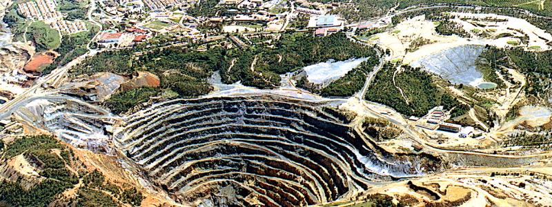 Spansk gruvdrift i området Cuenca Minera de Riotinto-Nerva. Foto: Wikipedia Commons Lic. Kredit: Junta Informa