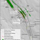 Plankarta över borrprogrammet 2025 (Aida). Bild: CNW Group/First Nordic Metals Corp