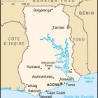 Ghana i Västafrika. Karta: Eric Gaba (Sting) — CIA World Factbook/Wikimedia Commons