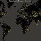 Globala fyndigheter av sällsynta jordartsmetaller. Karta: Wikipedia Commons lic. Kredit: Upphovsperson: Wikideas1