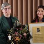 Ulrika Fager, Årets Fe 2026, och Eva Nordmark, prisutdelare och ordförande i Talga Group. Foto: Gustaf Andersson