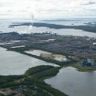 Flygfoto över Svartö industriområde i Svartölandet i Luleå där Stegra vill lagra skrot i mycket stor skala. Foto: Bengt A Lundberg / Riksantikvarieämbetet/Wikimedia Commons