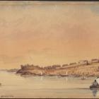 Norway House antas ha fått sitt namn från före detta norska straffångar som bygge en väg i området. Skiss från 1847. Bild:  William Henry Edward Napier/Wikimedia Commons