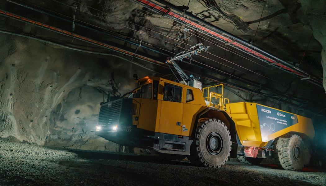 I samarbete med Boliden och Epiroc har ABB nyligen lanserat ett projekt med en underjordisk trolley-lösning för Bolidens Kristinebergsgruva.
FOTO: ABB
