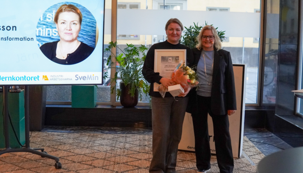 Lotta Jakobsson, Director of Luleå Transformation, SSAB, har utsetts till Årets Fe 2024. Foto: Industriarbetsgivarna, Svemin och Jernkontoret